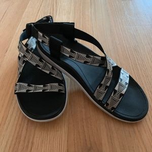 Teva Terra Float Livia Sandals Mosaic B&W